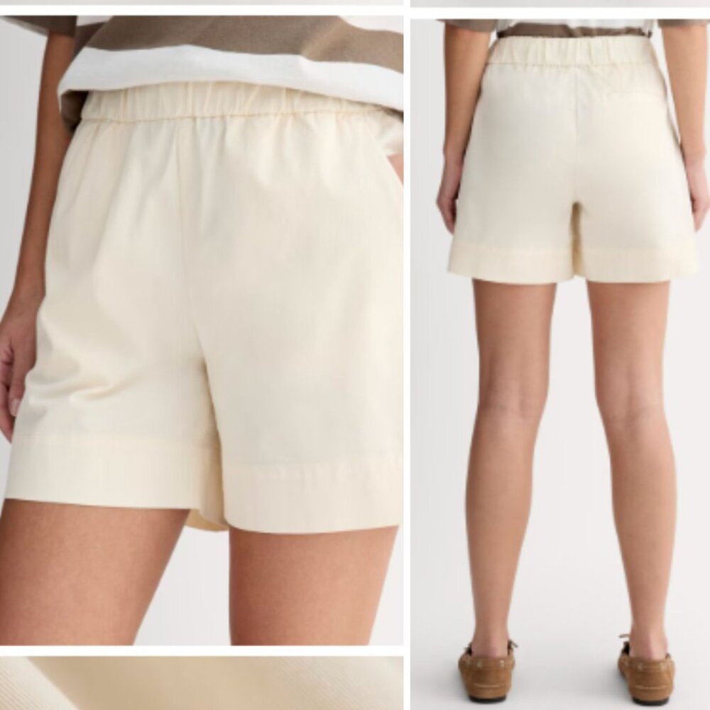 Everlane - The Easy Short Pull-On 5" Inseam | Canvas White Cream | Size 10